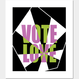 Vote Love 1 Posters and Art